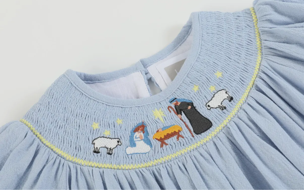 Holy Night Smocked Dress