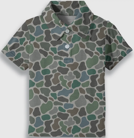 Pebble Camo Bamboo Polo
