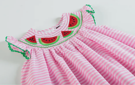 Watermelon Smocked Dress