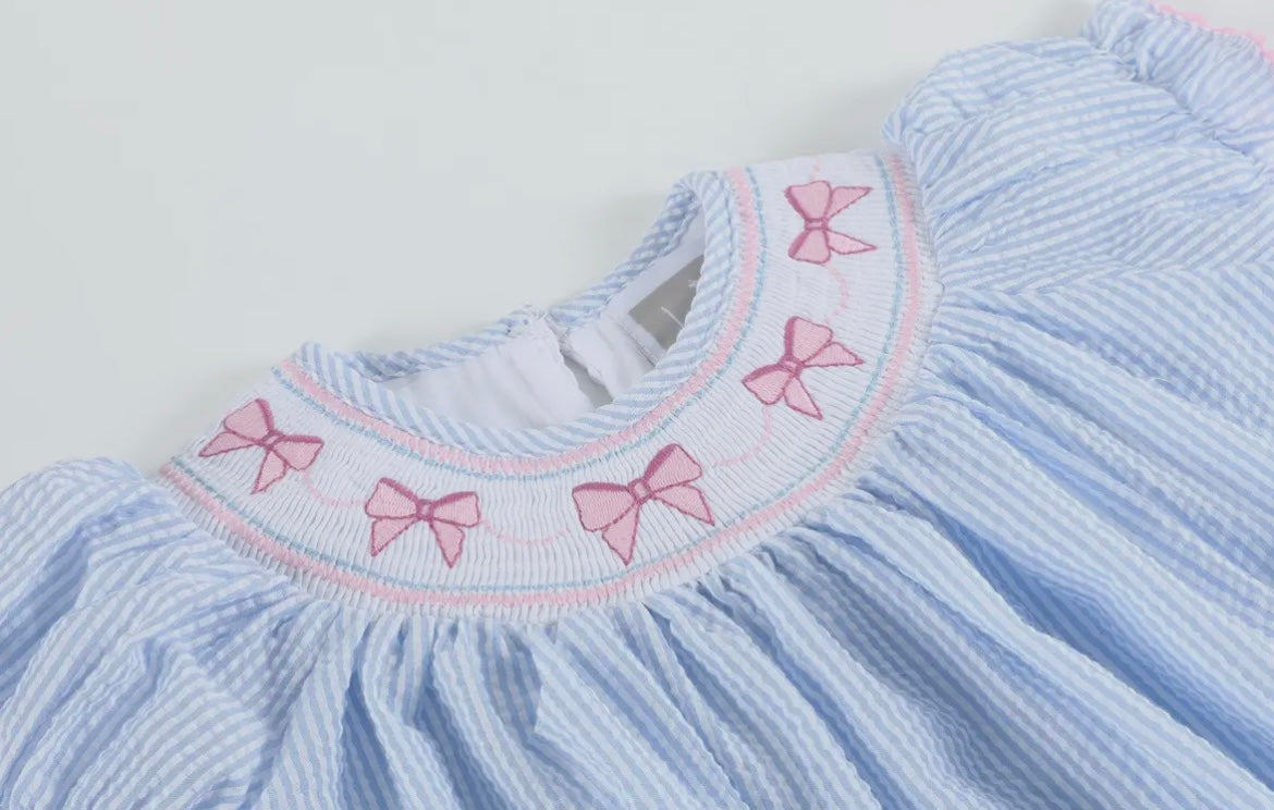 Sweet Bow Smocked Dress