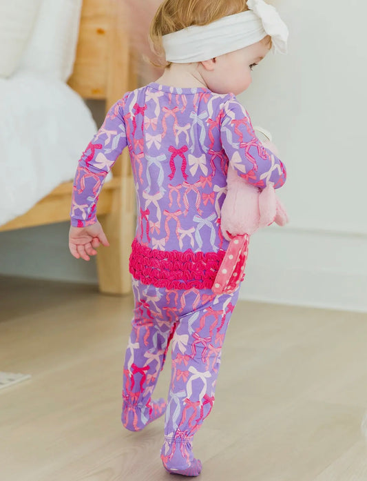 Pinky Bow Babe Bamboo Sleeper