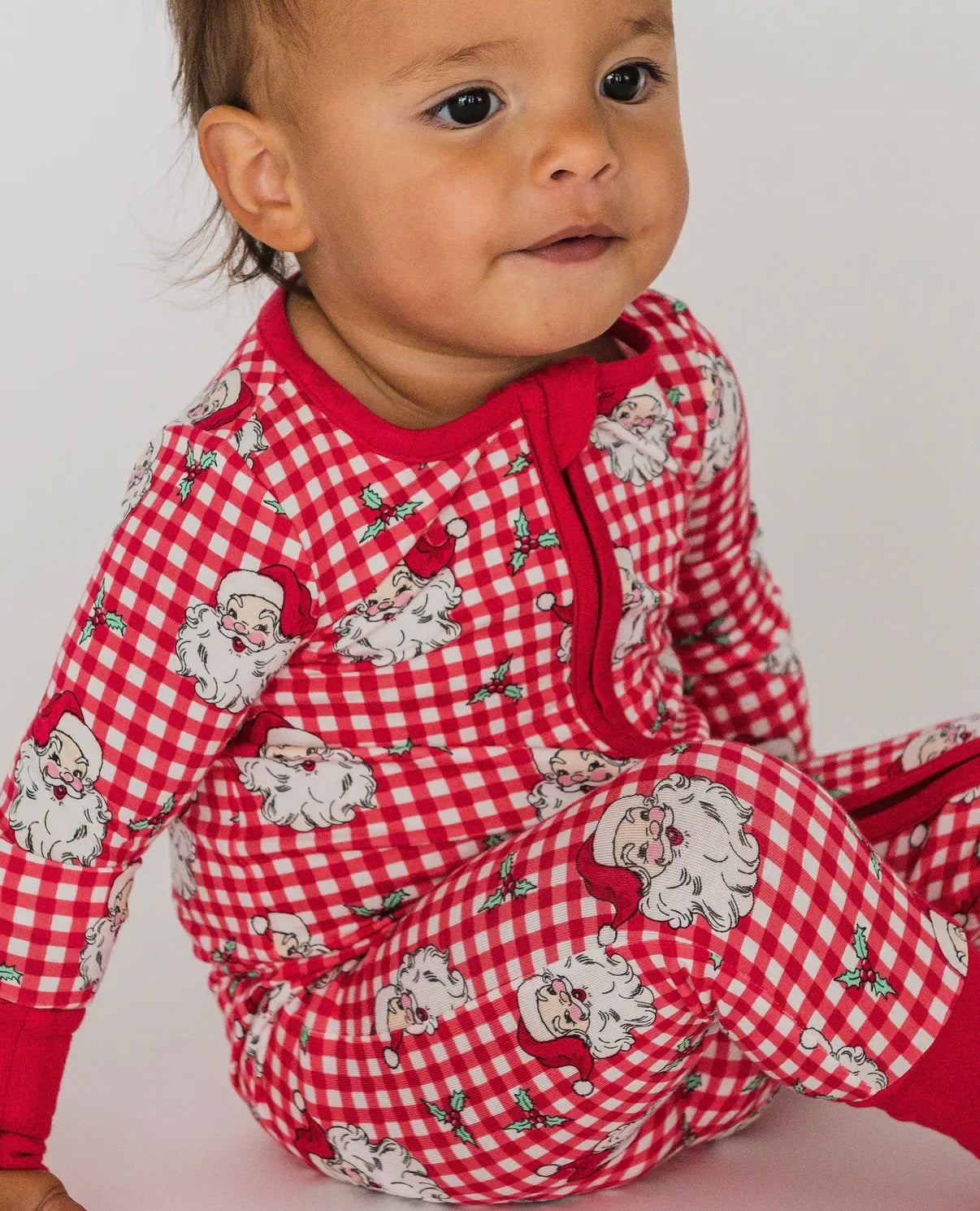 Santa Plaid Bamboo Sleeper