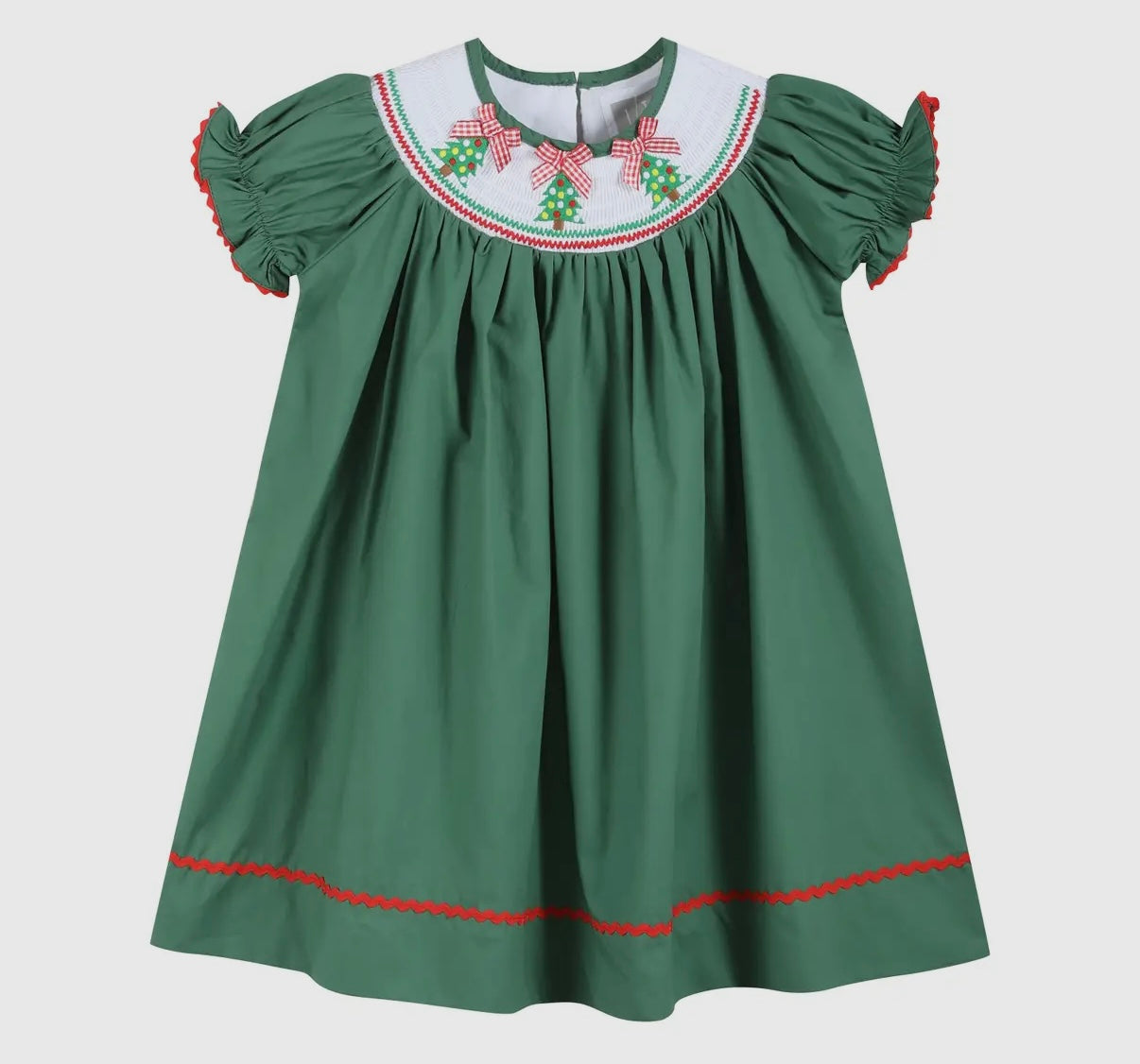 O Christmas Tree Smocked Dress