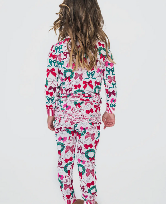 Christmas Bows Bamboo Set