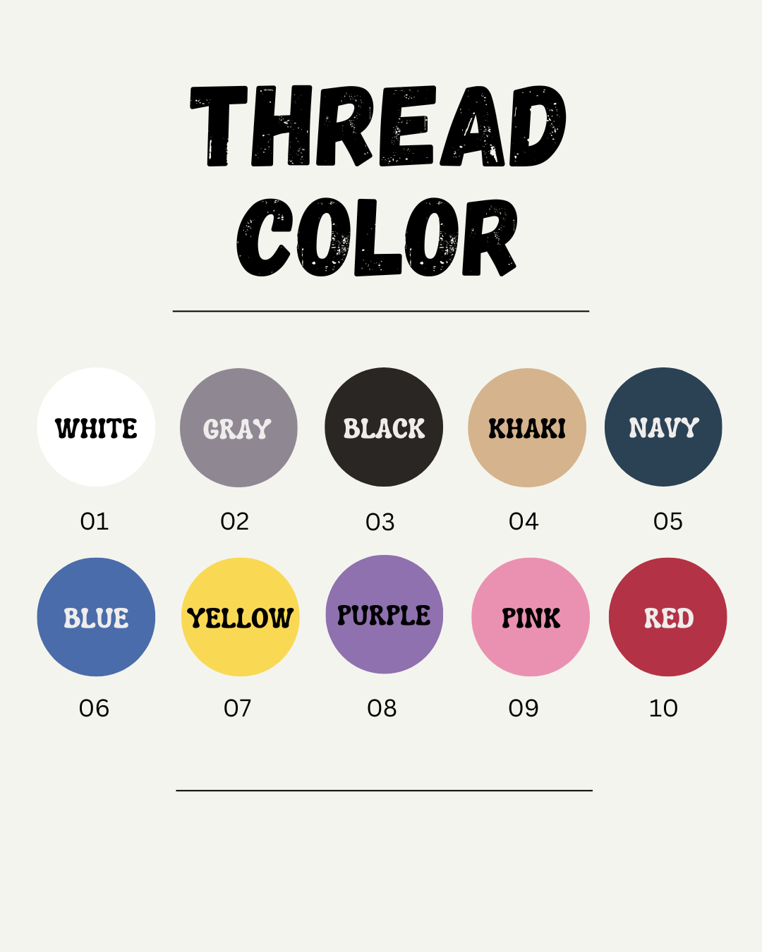 Embroidery with Name (Neutral Fonts)