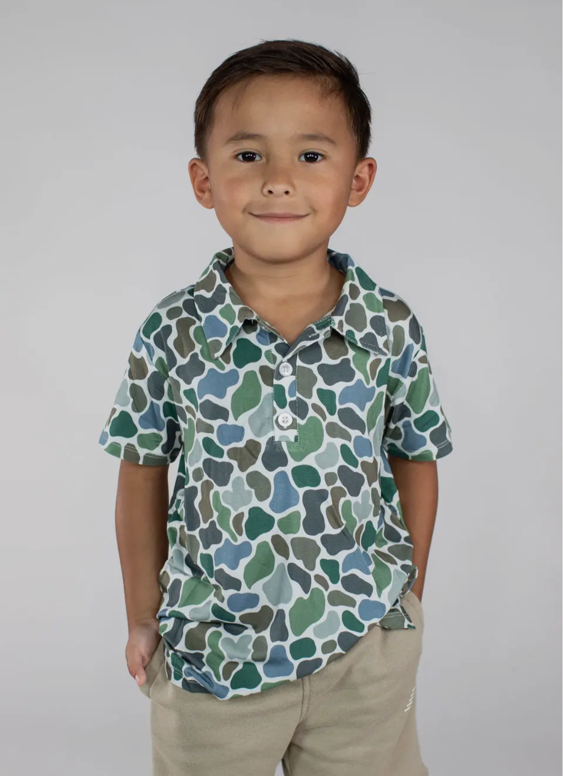 Pebble Camo Bamboo Polo