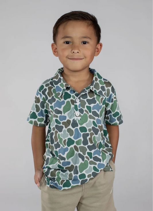 Pebble Camo Bamboo Polo