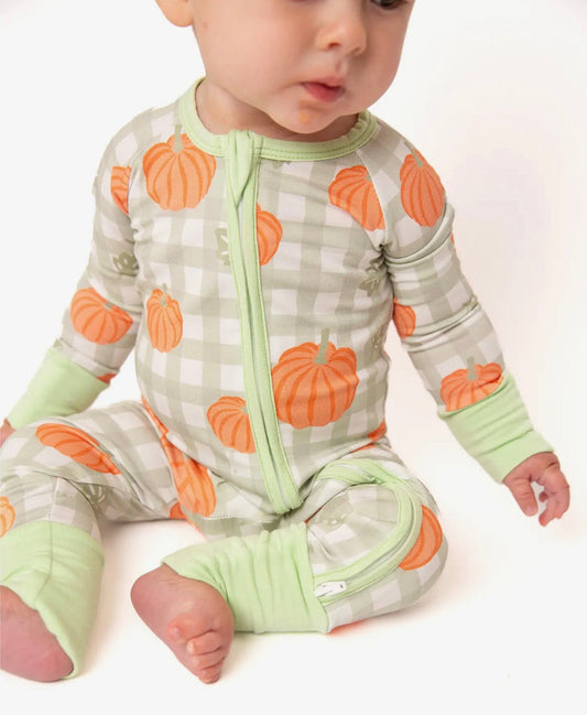 Pumpkin Plaid Bamboo Sleeper