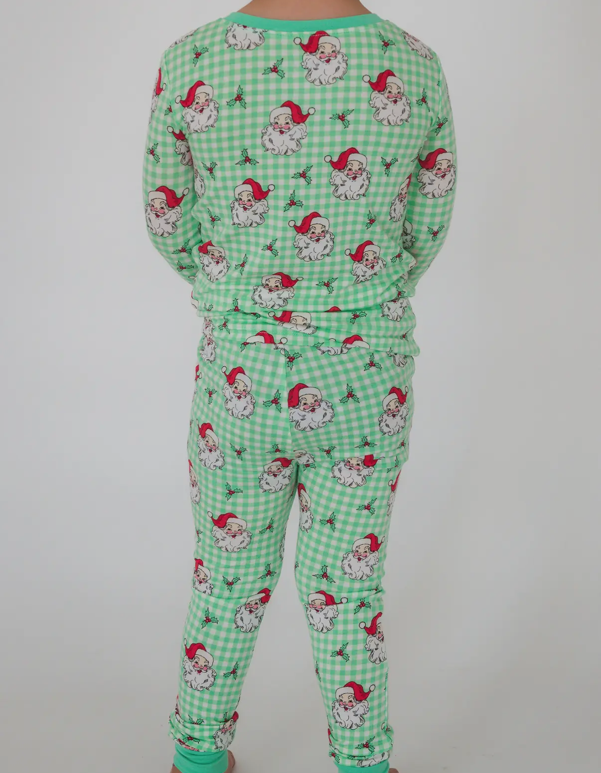 Santa Plaid Bamboo Set